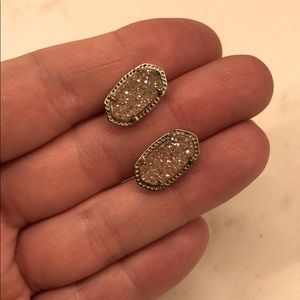 Kendra Scott gold Ellie studs - Light pink Druzy